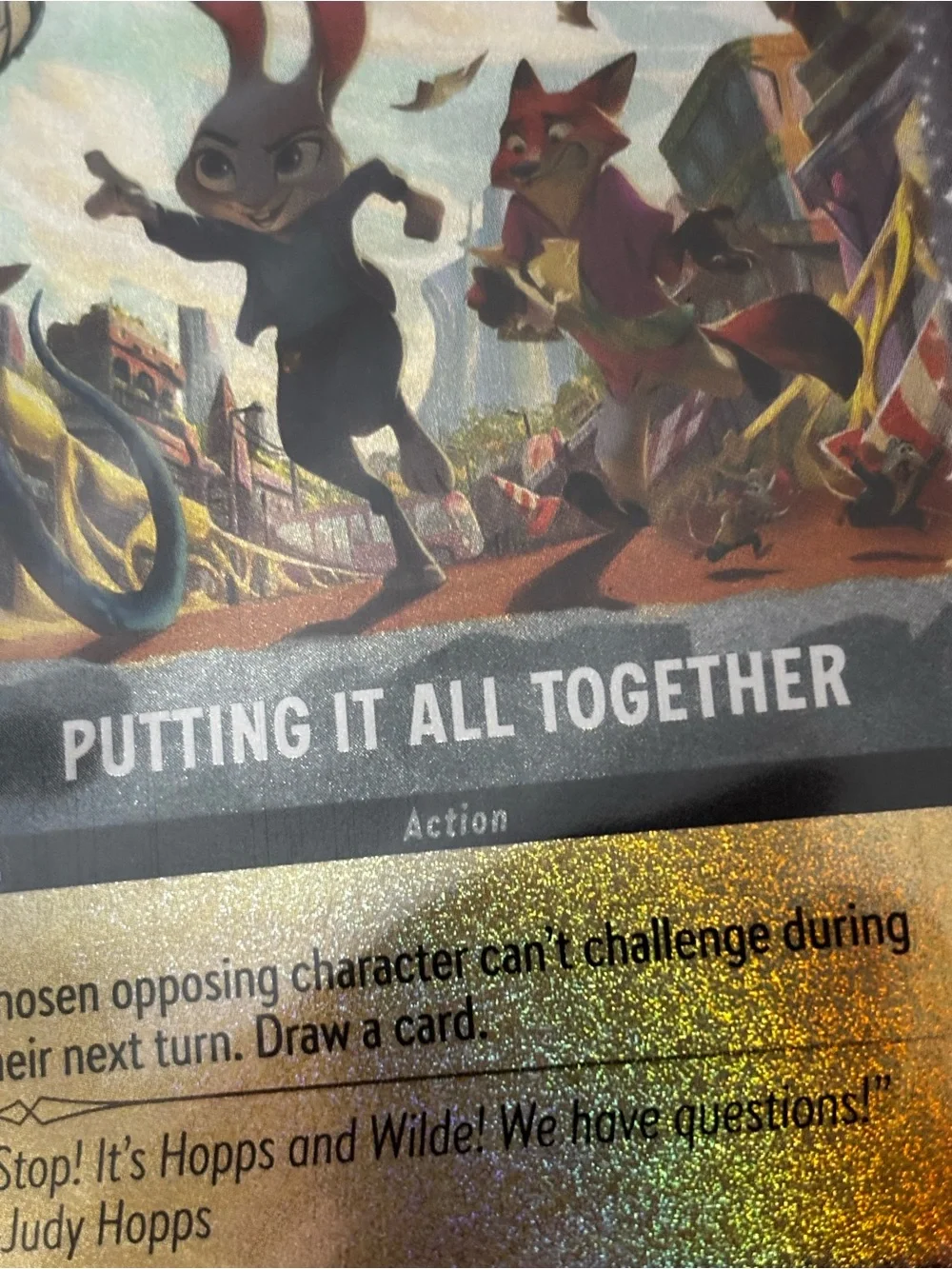 Disney Lorcana “Putting it all together” Card Exclusive for Zootopia 2 showings